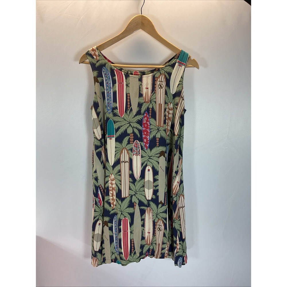 Reyn Spooner Dress Size‎ S Womens Hawaiian Rayon Surfboard Print Sleeveless